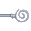 Bedford Spiral Curtain Rod; Silver - 0.75 in. 63A-06585